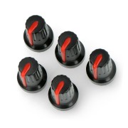 Gałka potencjometru czerwona - 14mm