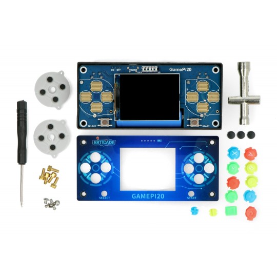 GamePi20 - набір аксесуарів для складання міні-консолі для Raspberry Pi Zero - Waveshare 16865