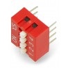 Przełącznik DIP switch 4-polowy - czerwony - zdjęcie 3