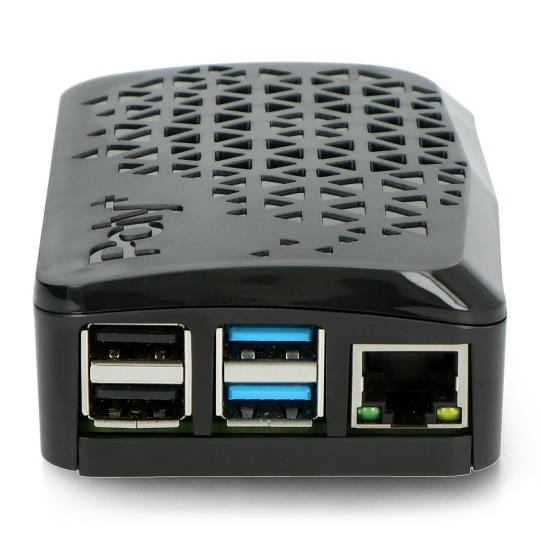 Корпус для Raspberry Pi 4B - Argon Poly+ с вентиляцией и мини-вентилятором - черный