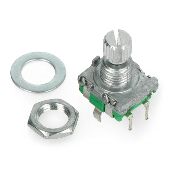 Энкодер с кнопкой, 20 импульсов, 12 мм - EC11 вертикальный - 5 шт.