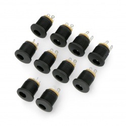 Gniazdo DC 5,5/2,5mm do obudowy - 12mm - 10szt.