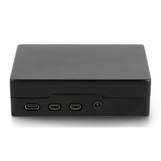 Корпус для Raspberry Pi 4B - алюминиевый - черный