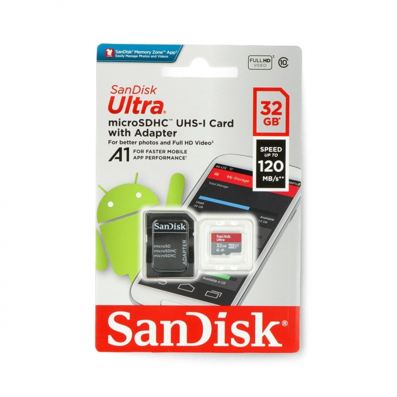 Karta pamięci SanDisk Ultra 653x microSD 32GB 98MB/s UHS-I klasa 10, A1 z adapterem