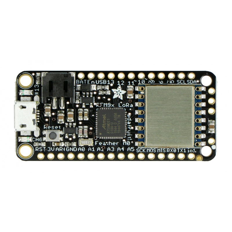 Adafruit Feather M0 + moduł radiowy 433 MHz RFM95 LoRa - zgodny z Arduino