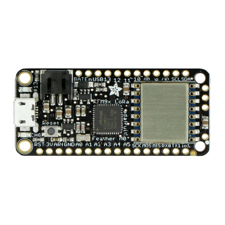 Adafruit Feather M0 + moduł radiowy 433 MHz RFM95 LoRa - zgodny z Arduino Adafruit Feather M0 + moduł radiowy 433 MHz RFM95 LoRa - zgodny z Arduino