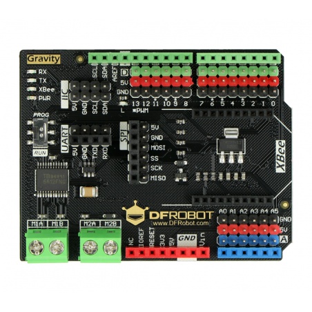 DFRobot Gravity: IO Expansion & Motor Driver Shield dla Arduino 12V/1,2A DFRobot Gravity: IO Expansion & Motor Driver Shield dla Arduino 12V/1,2A