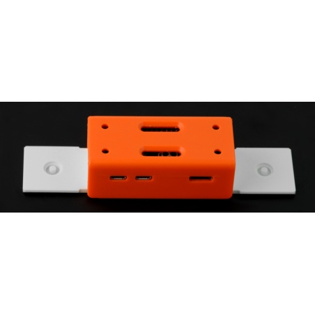 Obudowa do Raspberry Pi Zero z Flick Zero - biało-pomarańczowa Obudowa do Raspberry Pi Zero z Flick Zero - biało-pomarańczowa