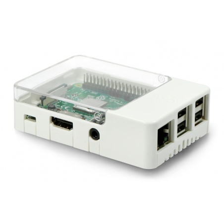 Obudowa Raspberry Pi Model 3B+/3B/2B Style Enclosure - biała Obudowa Raspberry Pi Model 3B+/3B/2B Style Enclosure - biała