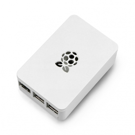 Obudowa Raspberry Pi Model 3B+ / 3B / 2B RS - biała z klapką Obudowa Raspberry Pi Model 3B+ / 3B / 2B RS - biała z klapką