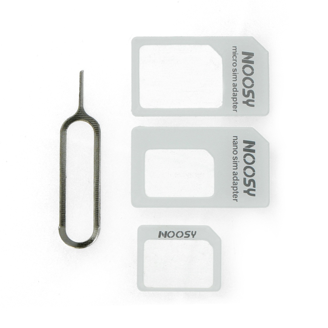 						Adapter do kart micro i nano SIM z kluczem - biały