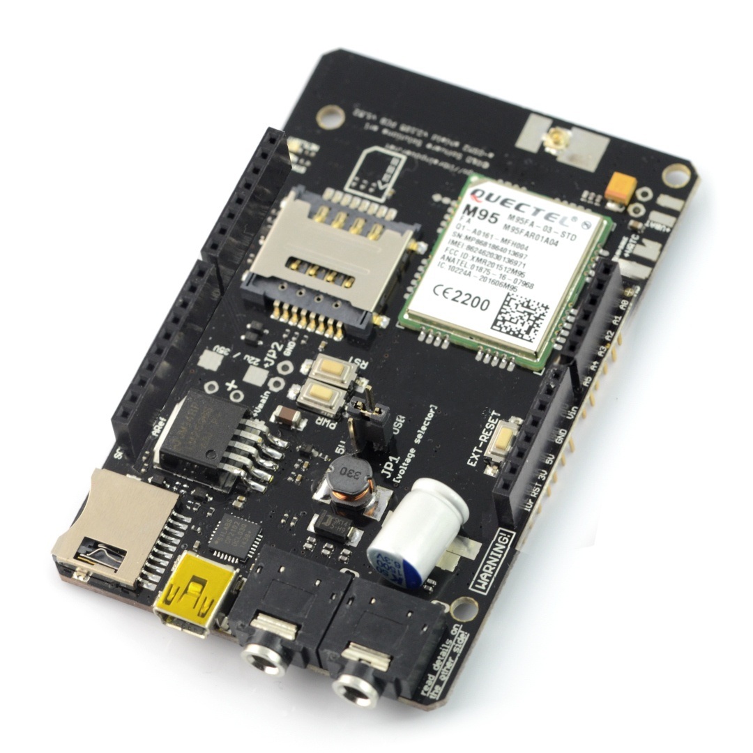 						A-GSM II Shield GSM/GPRS/SMS/DTMF v.2.105 - do Arduino i Raspberry Pi - wersja z wlutowanymi złączami