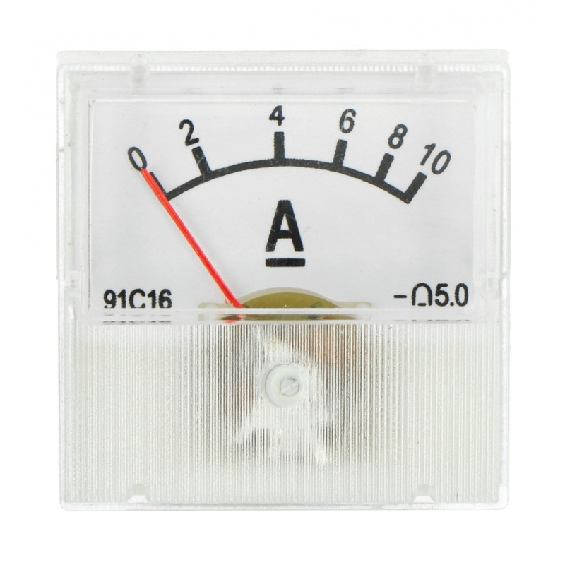 Amperomierz analogowy - panelowy 91C16 mini - 10A