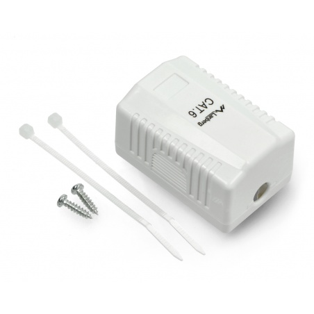 Gniazdko natynkowe 1x RJ45 Lanberg - białe - kat.6 Gniazdko natynkowe 1x RJ45 Lanberg - białe - kat.6