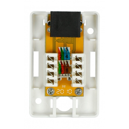 Gniazdko natynkowe 1x RJ45 Lanberg - białe Gniazdko natynkowe 1x RJ45 Lanberg - białe