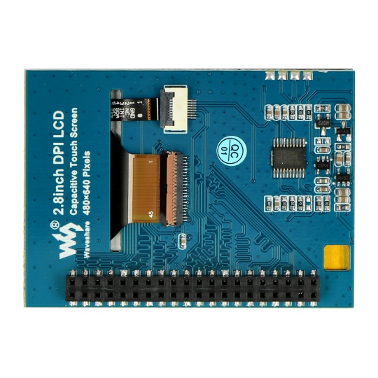 2,8-дюймовий IPS-ємнісний сенсорний РК-екран 480x640 пікселів DPI GPIO для Raspberry Pi - Waveshare 18628
