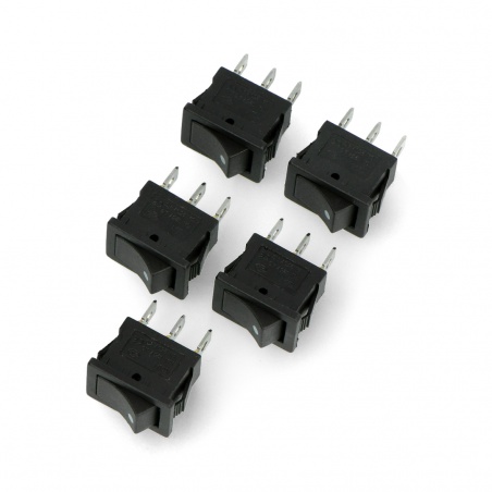 Przełącznik chwilowy, kołyskowy MRS101B-C3B 250V/6A - 5szt. Przełącznik chwilowy, kołyskowy MRS101B-C3B 250V/6A - 5szt.