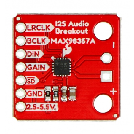 MAX98357A - dekoder stereo DAC I2S - SparkFun DEV-14809 MAX98357A - dekoder stereo DAC I2S - SparkFun DEV-14809