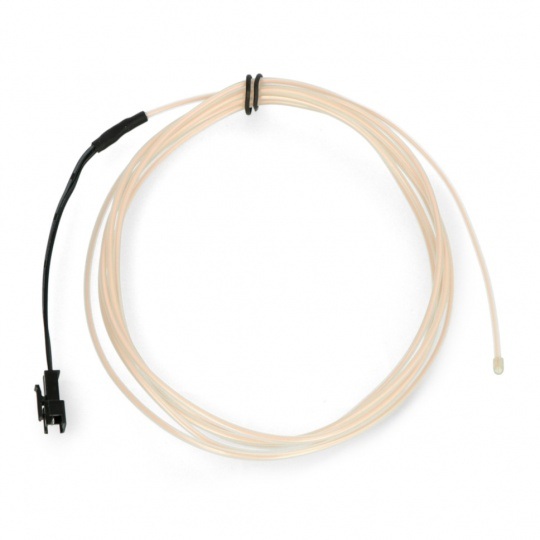 EL Wire - Przewód elektroluminescencyjny 2,5m - biały