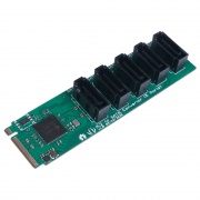 Konwerter PCIe 3.0x2 M.2 NGFF Key B na SATA 3.0 6 Gb/s - 5