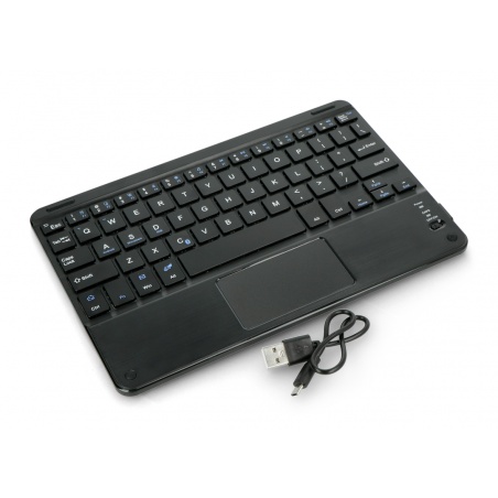 Klawiatura bezprzewodowa Bluetooth 3.0 z Touchpad - czarna - 10 cali Klawiatura bezprzewodowa Bluetooth 3.0 z Touchpad - czarna - 10 cali