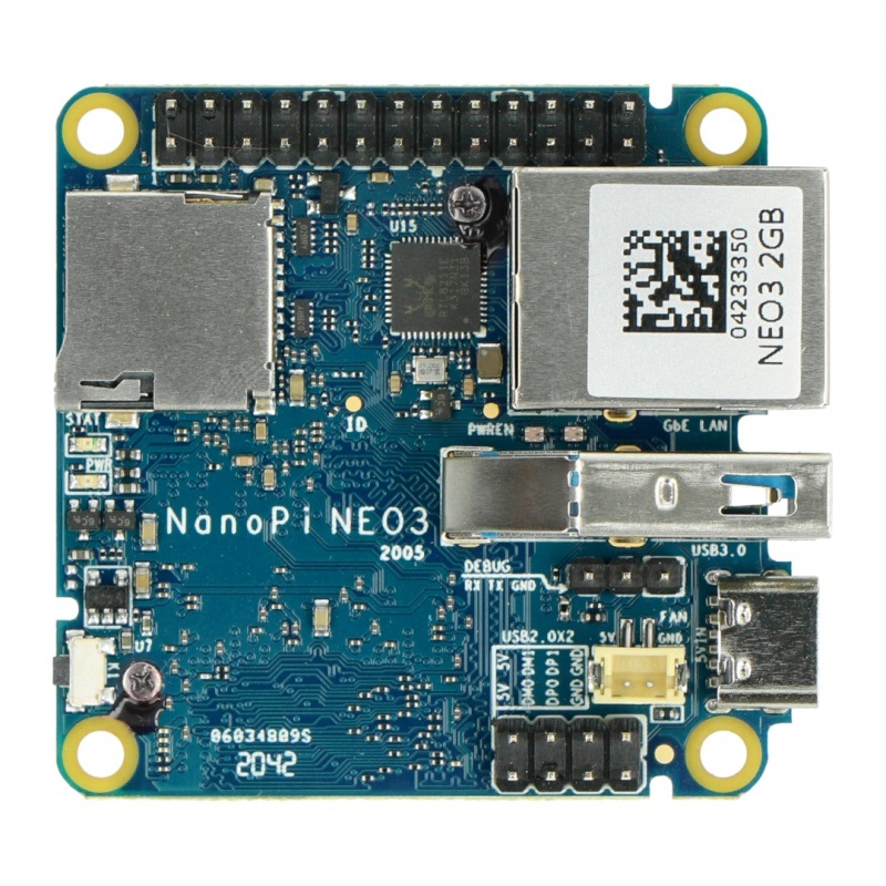 NanoPi NEO3-LTS - RK3328 Quad-Core 1,3 GHz + 2GB RAM