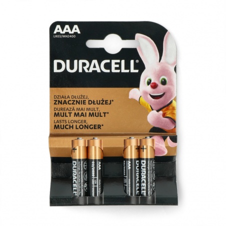 Bateria AAA (R3 LR03) alkaliczna Duracell Duralock - 4szt. Bateria AAA (R3 LR03) alkaliczna Duracell Duralock - 4szt.