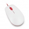 Mysz optyczna przewodowa Raspberry Pi 4B/3B+/3B/2B oficjalna - czerwono-biała - zdjęcie 1