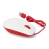 Mysz optyczna przewodowa Raspberry Pi 4B/3B+/3B/2B oficjalna - czerwono-biała - zdjęcie 2