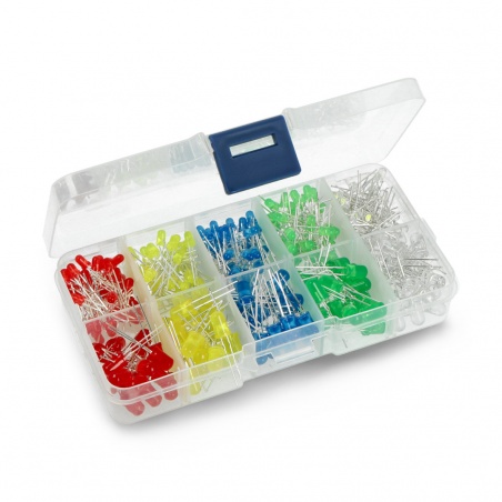 Zestaw diod LED 3mm i 5mm - 300szt. + organizer Zestaw diod LED 3mm i 5mm - 300szt. + organizer
