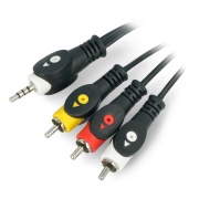 Przewód Jack 3,5mm 4 polowy - 3x RCA - 1,5m
