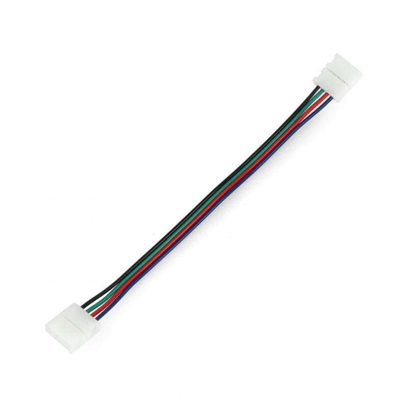 Konektor do taśm i pasków LED RGB 10mm 2 pin z dwoma zaciskami - 16,5cm