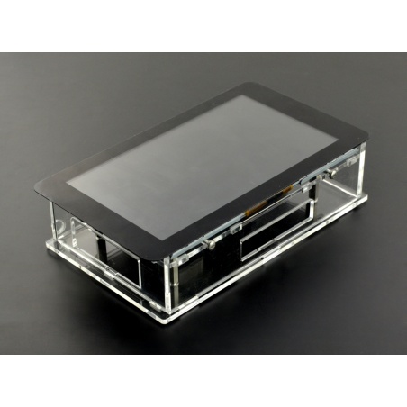 Obudowa do Raspberry Pi i dedykowanego ekranu dotykowego 7'' - przezroczysta Obudowa do Raspberry Pi i dedykowanego ekranu dotykowego 7'' - przezroczysta