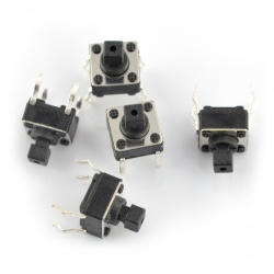 Tact Switch 6x6mm / 7mm THT - 5szt.