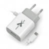 Zasilacz eXtreme Ampere ATCMU24W microUSB + USB 2,4A - biały - zdjęcie 1