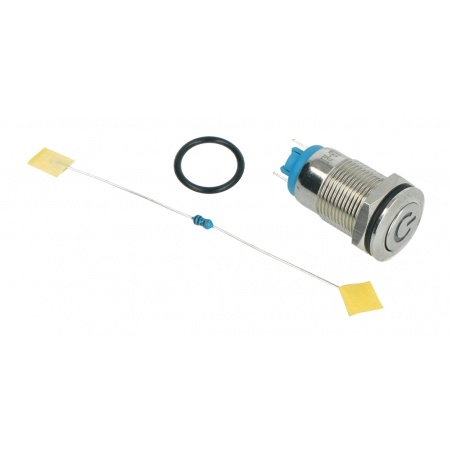 Przełącznik ON-OFF bistabilny - PBW-12APW - 2A/250V - płaski czerwony + rezystor Przełącznik ON-OFF bistabilny - PBW-12APW - 2A/250V - płaski czerwony + rezystor