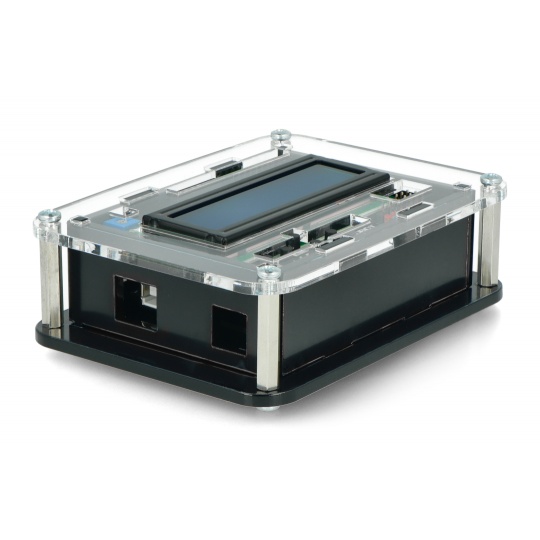 Корпус для Arduino Uno з РК-клавіатурою Shield v1.1 - чорний та прозорий