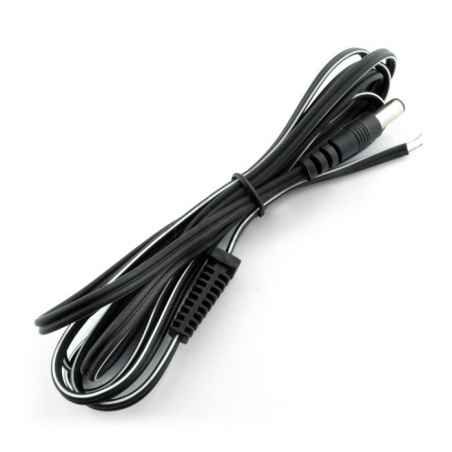 Wtyk DC 5,5x2,1mm z przewodem 1,5m Wtyk DC 5,5x2,1mm z przewodem 1,5m