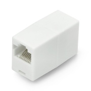 Złącze do łączenia kabli sieciowych RJ45 / 8P8C - białe