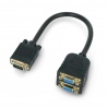 Adapter złącza VGA męski - 2 x VGA żeński - Lanberg - 200 mm - czarny
