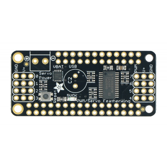 ШІМ контролер двигуна та сервомеханізму - I2C 8-канальний - PCA9685 - Feather shield - Adafruit 2928