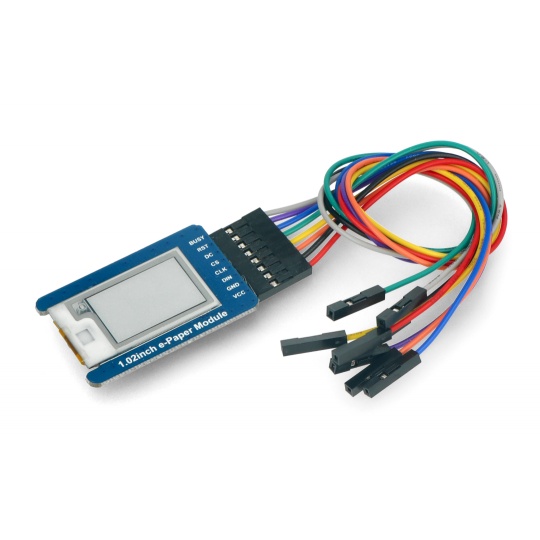 Модуль E-paper E-Ink с SPI-дисплеем — 128x80 пикселей, 1,02 дюйма — двухцветный — Waveshare 17575