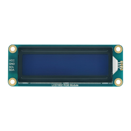 LCD1602 I2C дисплей 2x16 символів - кольоровий - RGB підсвічування Waveshare 19537