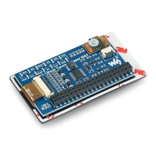 Сенсорний дисплей з електронного паперу - 2.13 дюйма, 250x122 пікселів - чорно-білий - накладання Raspberry Pi - Waveshare 19493