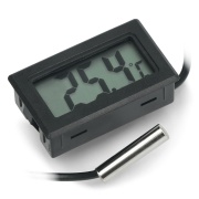 Termometr panelowy z wyświetlaczem LCD od -50 do 110 stopni Celsjusza i sondą pomiarową - 10m