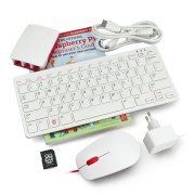 Desktop Kit oficjalny zestaw z obudową oraz klawiaturą i myszką czerwono-białą dla Raspberry Pi 4B