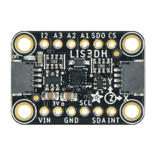 Цифровой 3-осевой акселерометр LIS3DH с интерфейсами I2C/SPI - STEMMA QT - Adafruit 2809