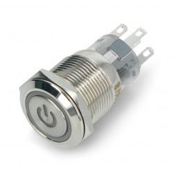 Przełącznik ON-OFF monostabilny - płaski - niebieski - 12V