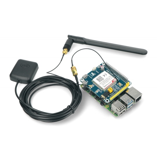 LTE GPS HAT - LTE/GPRS/GPS SIM7600E-H - накладка для Raspberry Pi 4B/3B+/3B/2B/Zero - Waveshare 14952
