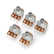 Potencjometr obrotowy 250kOhm liniowy 1/5W B250K - 5szt.